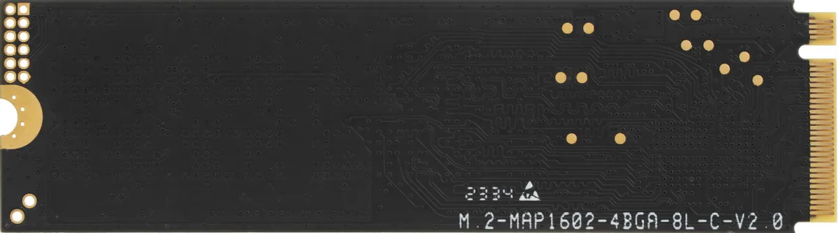 AMD Radeon R3MP42048G8 — обратная сторона платы с контроллером MAP1602 и маркировкой M.2-MAP1602-4BGA-8L-C-V2.0