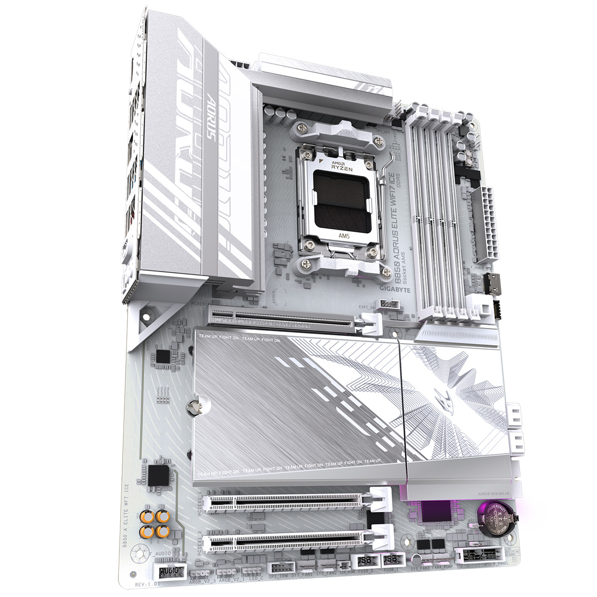 Gigabyte B850 Aorus Elite WiFi7 задняя панель разъёмы USB DisplayPort RJ-45