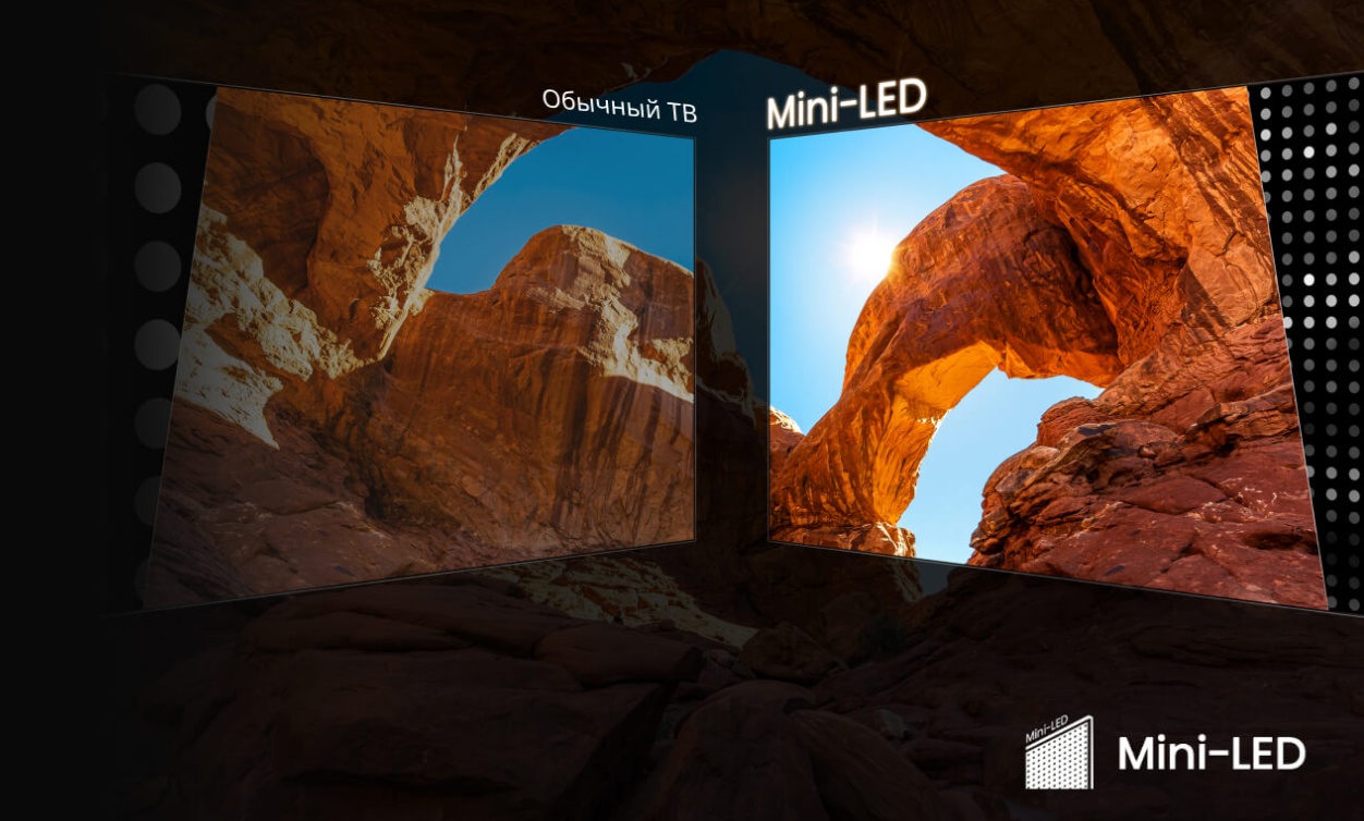 Hisense 85U7Q — фронтальный вид, Mini LED подсветка