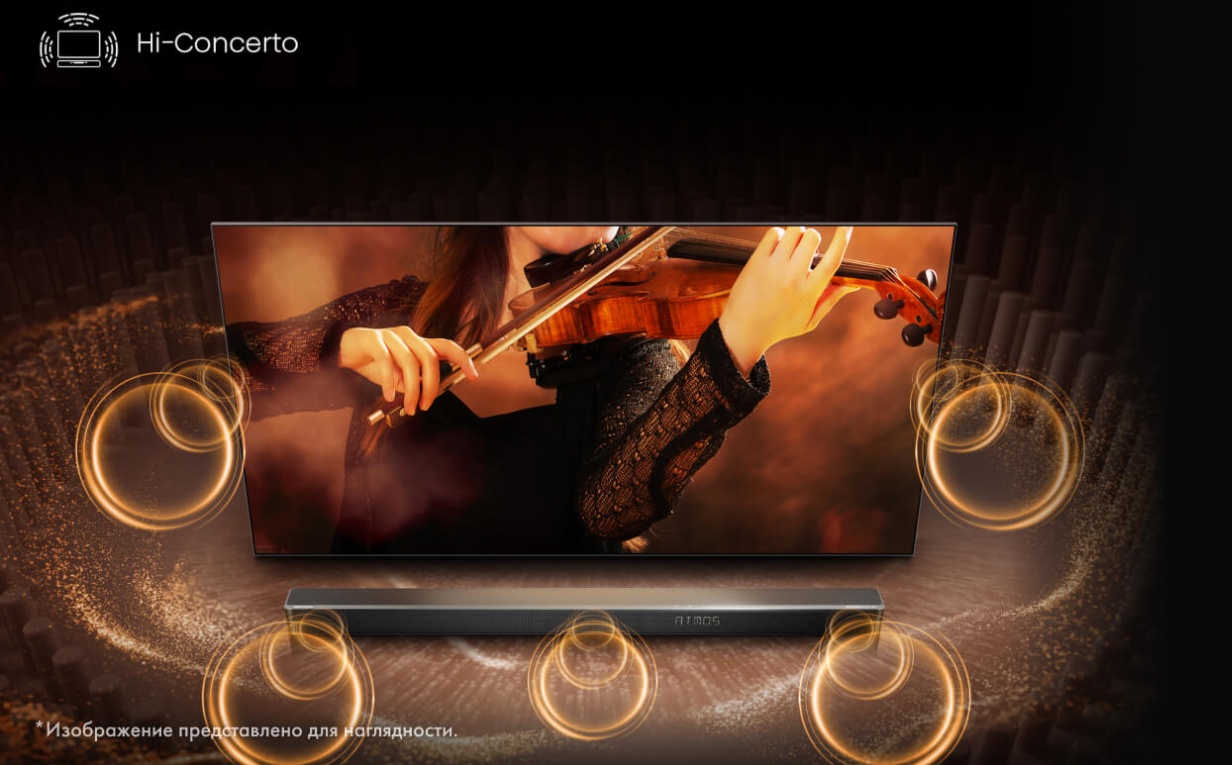 Hisense 85U7Q — Hi-Concerto, синхронизация с саундбаром